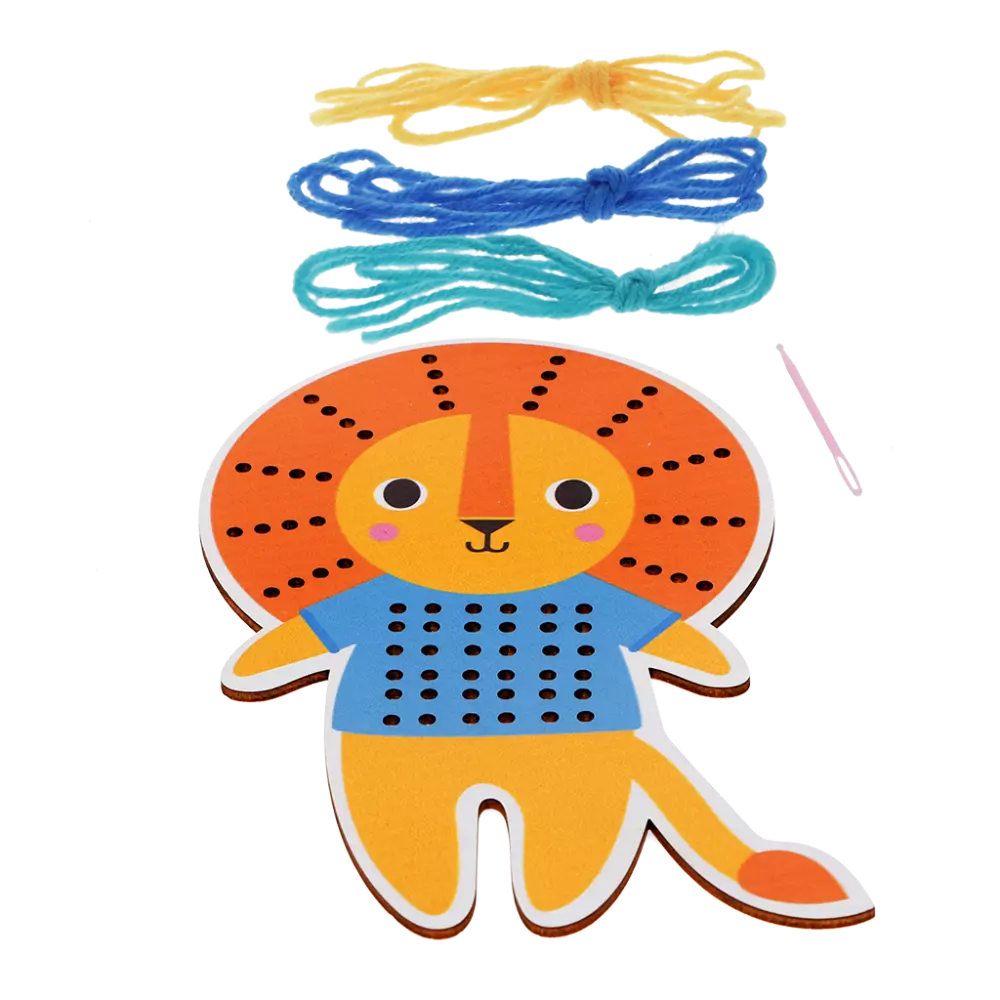 LION | LEARN TO SEW WOODEN HAND-STITCH SET