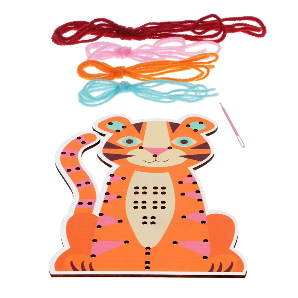TIGER | EARN TO SEW WOODEN HAND-STITCH SET