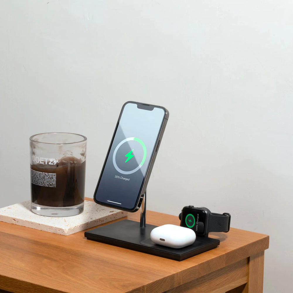 NATIVE UNION SNAP MAGNETIC 3-IN-1 WIRELESS CHARGER | BLACK-EU (EU/UK/US)