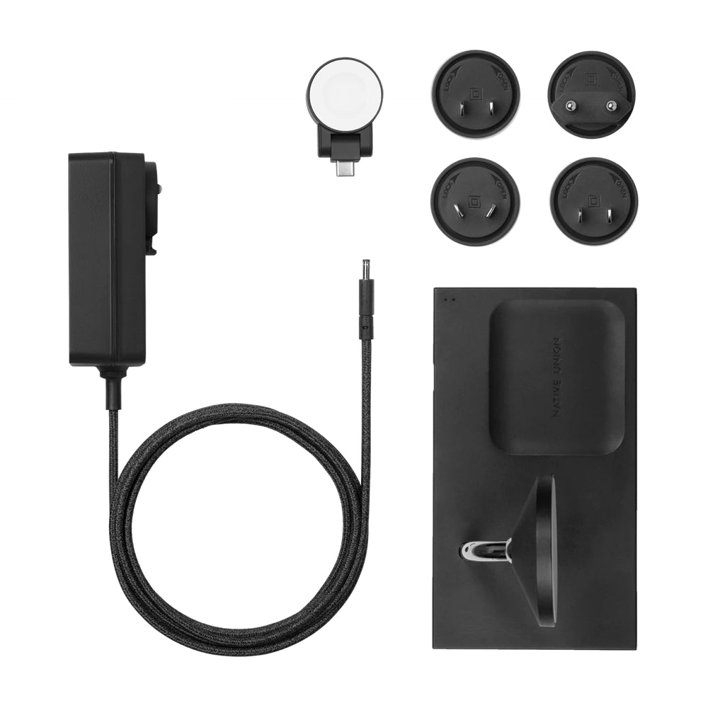 NATIVE UNION SNAP MAGNETIC 3-IN-1 WIRELESS CHARGER | BLACK-EU (EU/UK/US)