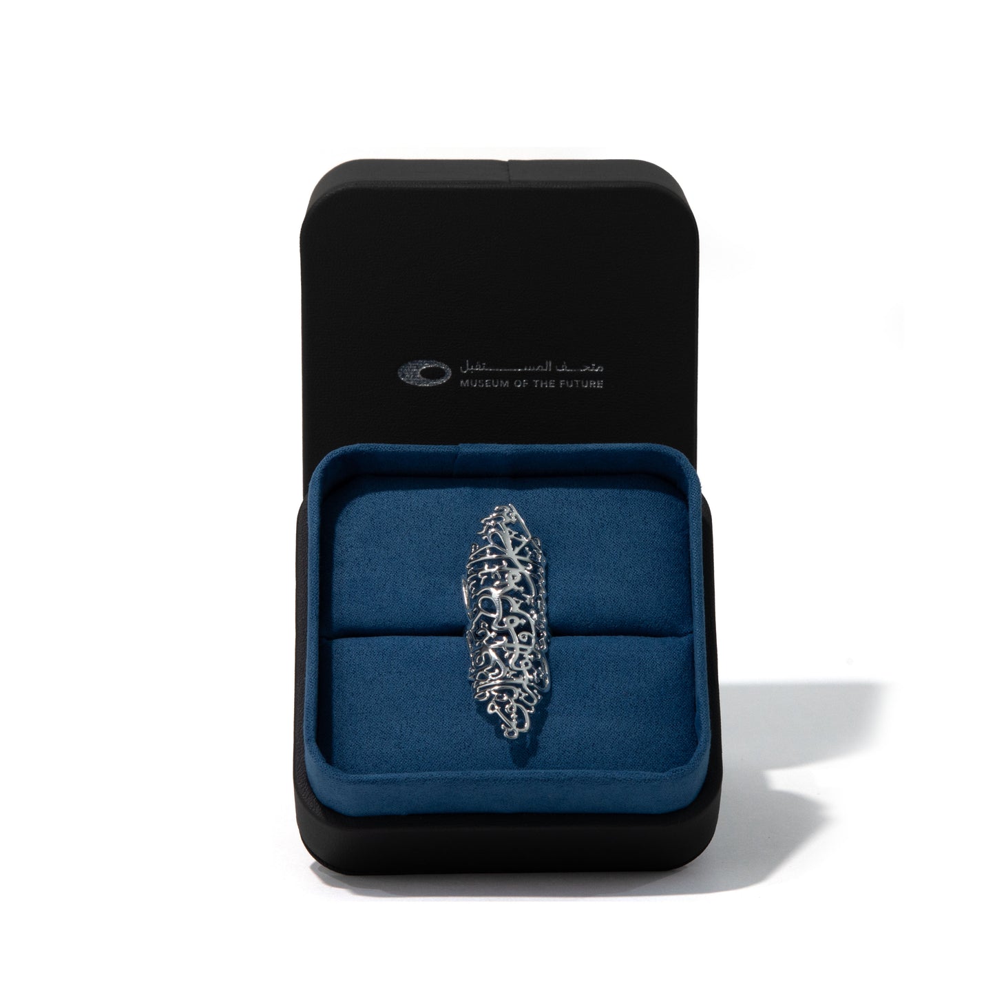 CALLIGRAPHY SILVER PLATED RING