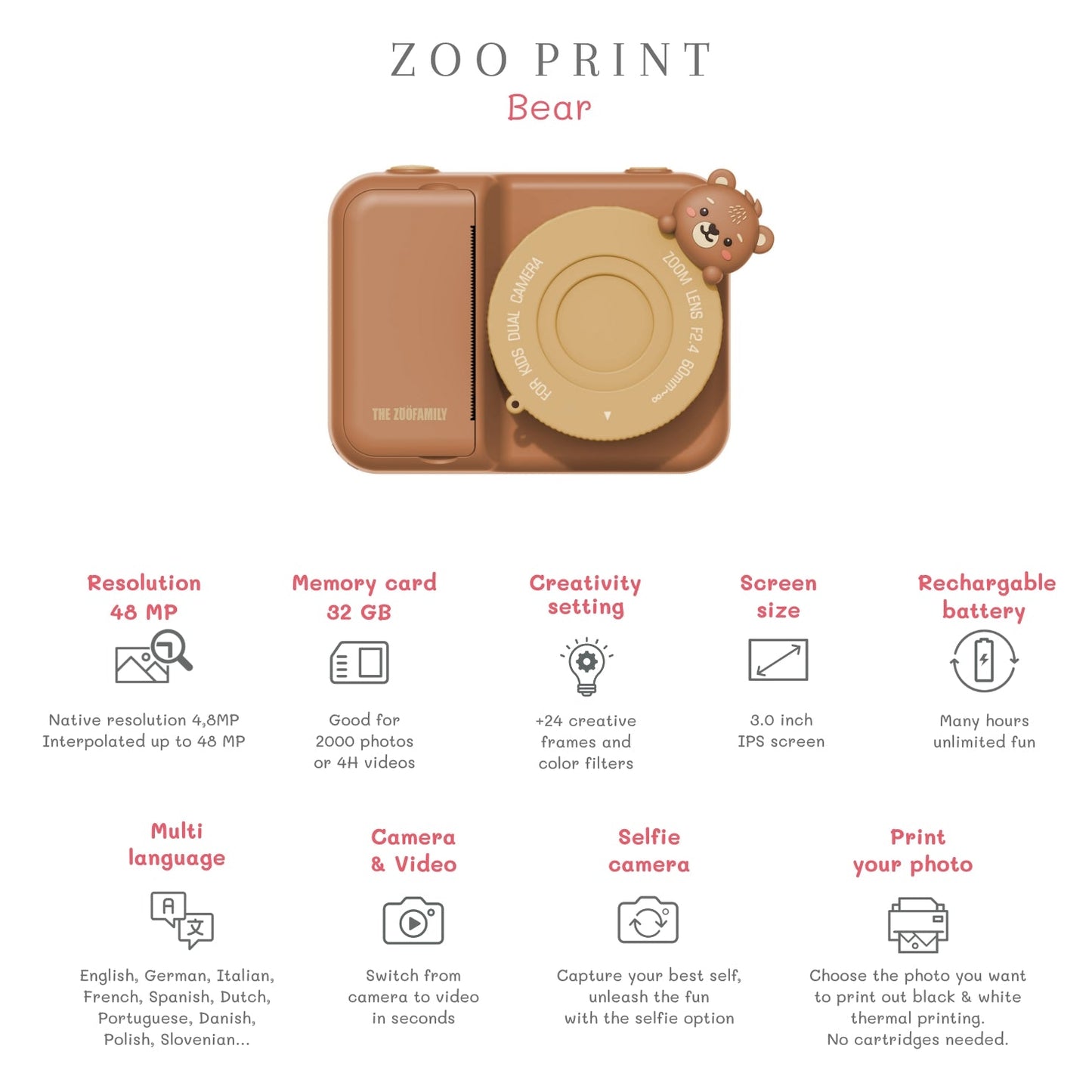 ZOO FAMILY PRINT | BEAR