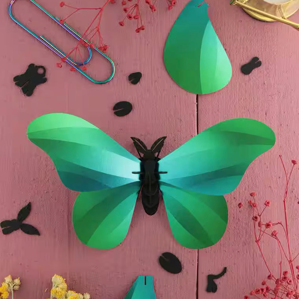 GIANT SILK BUTTERFLY | GLOSSY CARIBBEAN GREEN