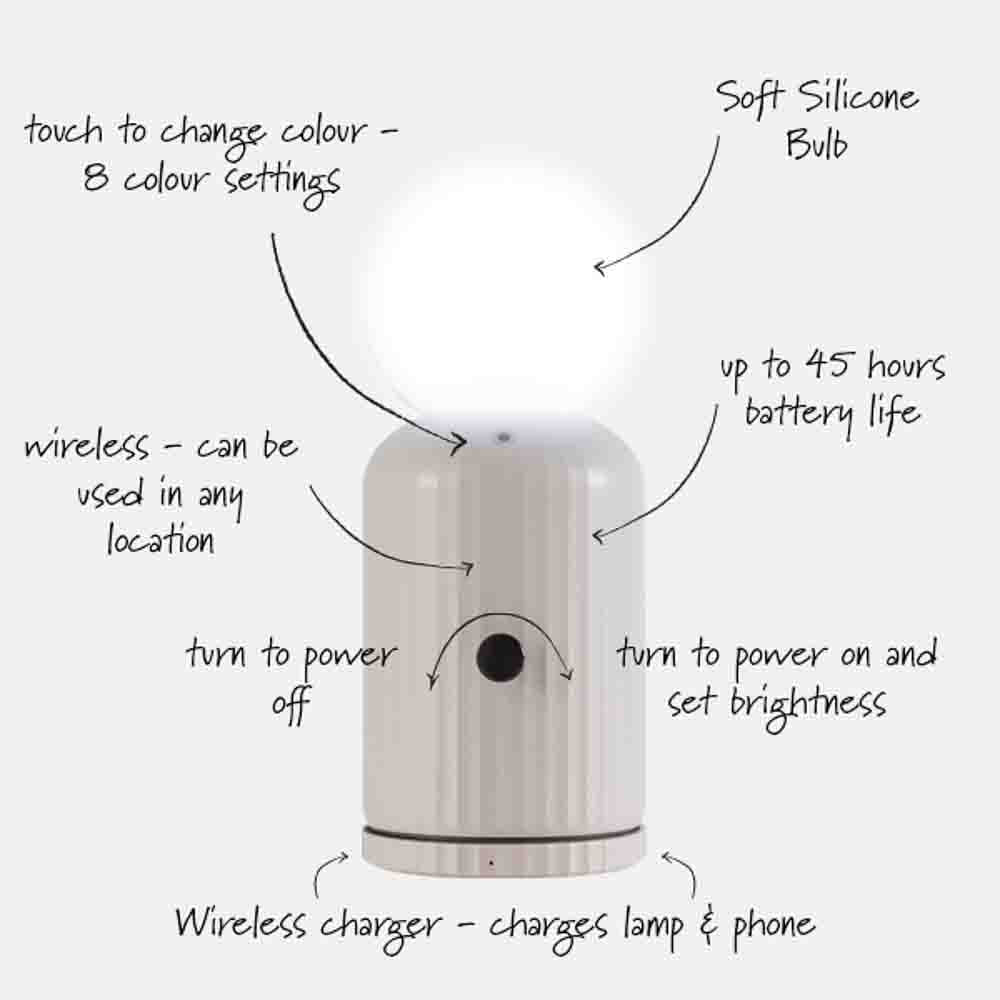 LUND LAMP & WIRELESS CHARGER | WHITE