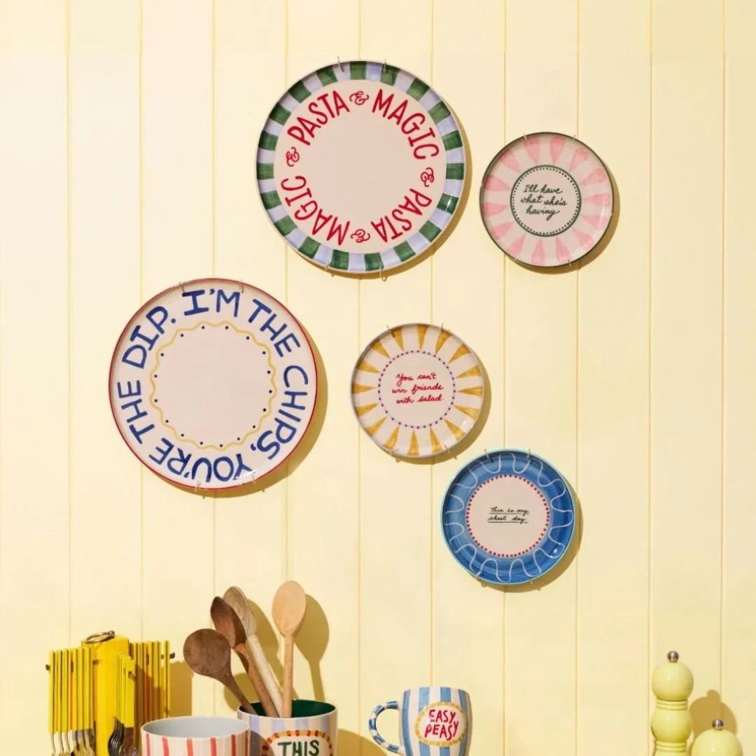 "PASTA, MAGIC" DECORATIVE CERAMIC SERVING PLATTER