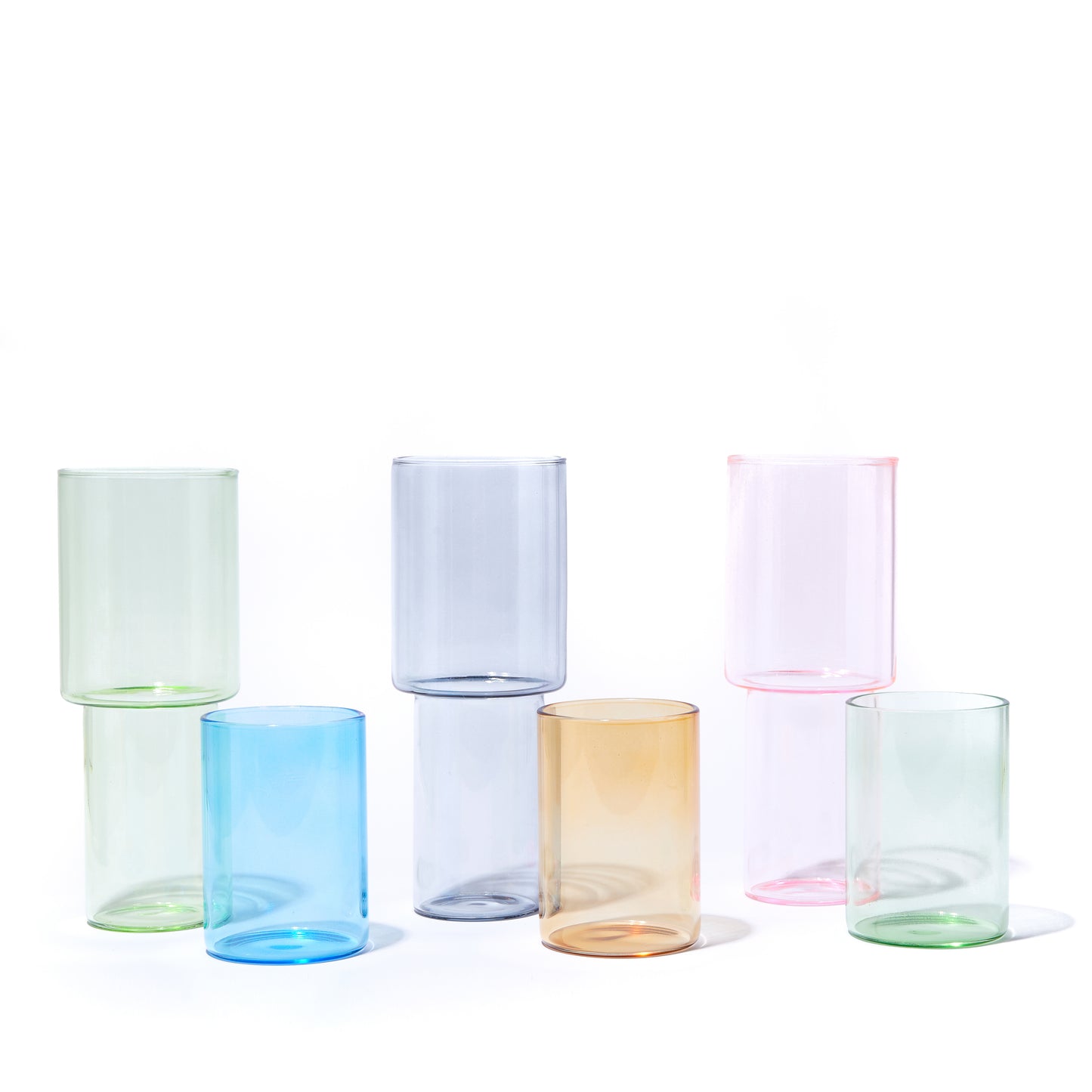 STACKING GLASS VASE | GREY & ORANGE