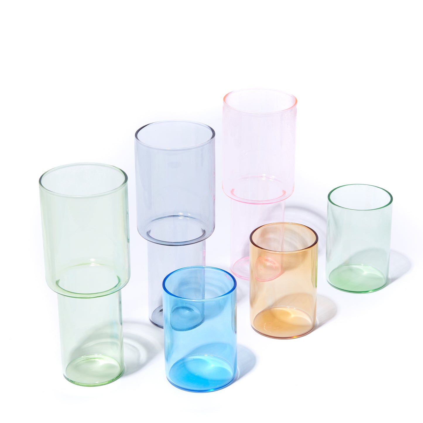 STACKING GLASS VASE | GREEN & BLUE