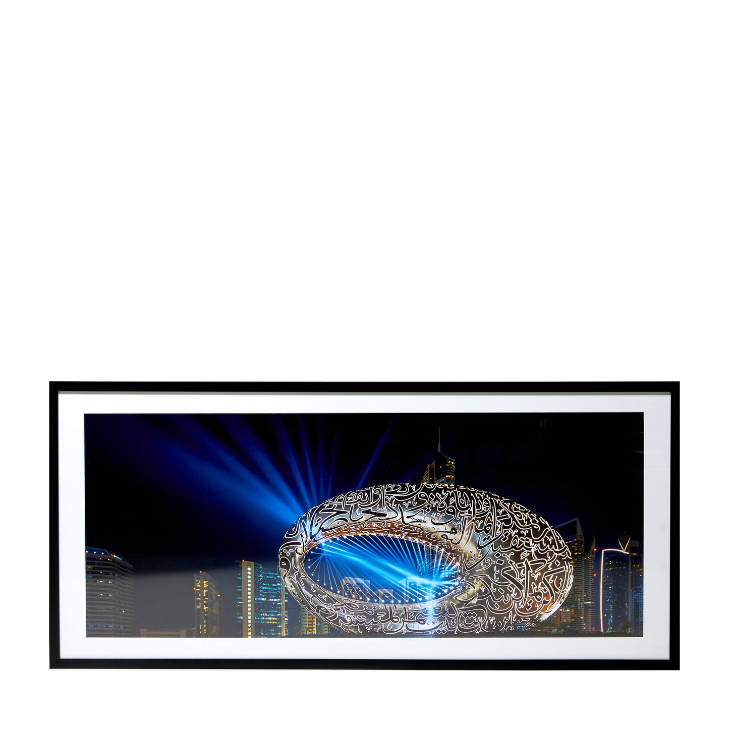 MOTF BUILDING LIT UP NIGHT 120X55CM FRAMED