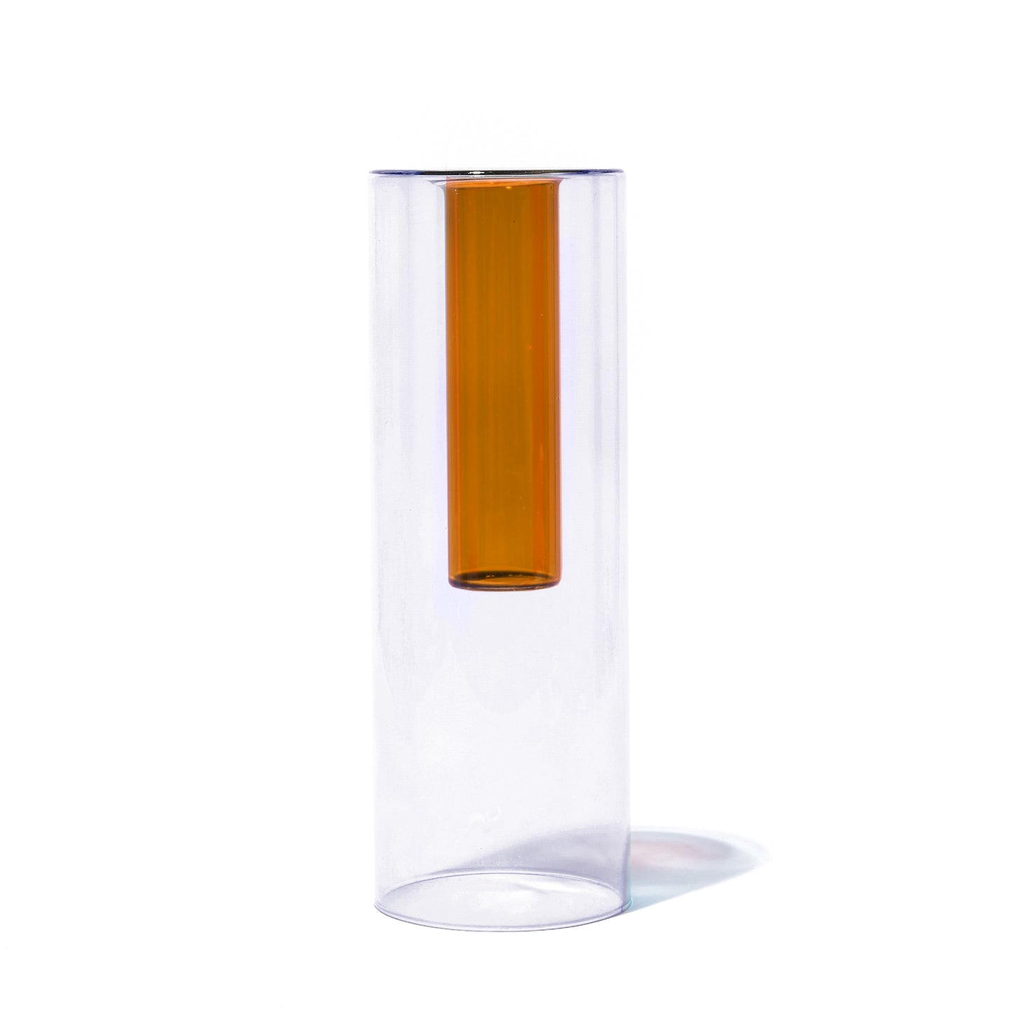 REVERSIBLE GLASS VASE LARGE | GREY & ORANGE