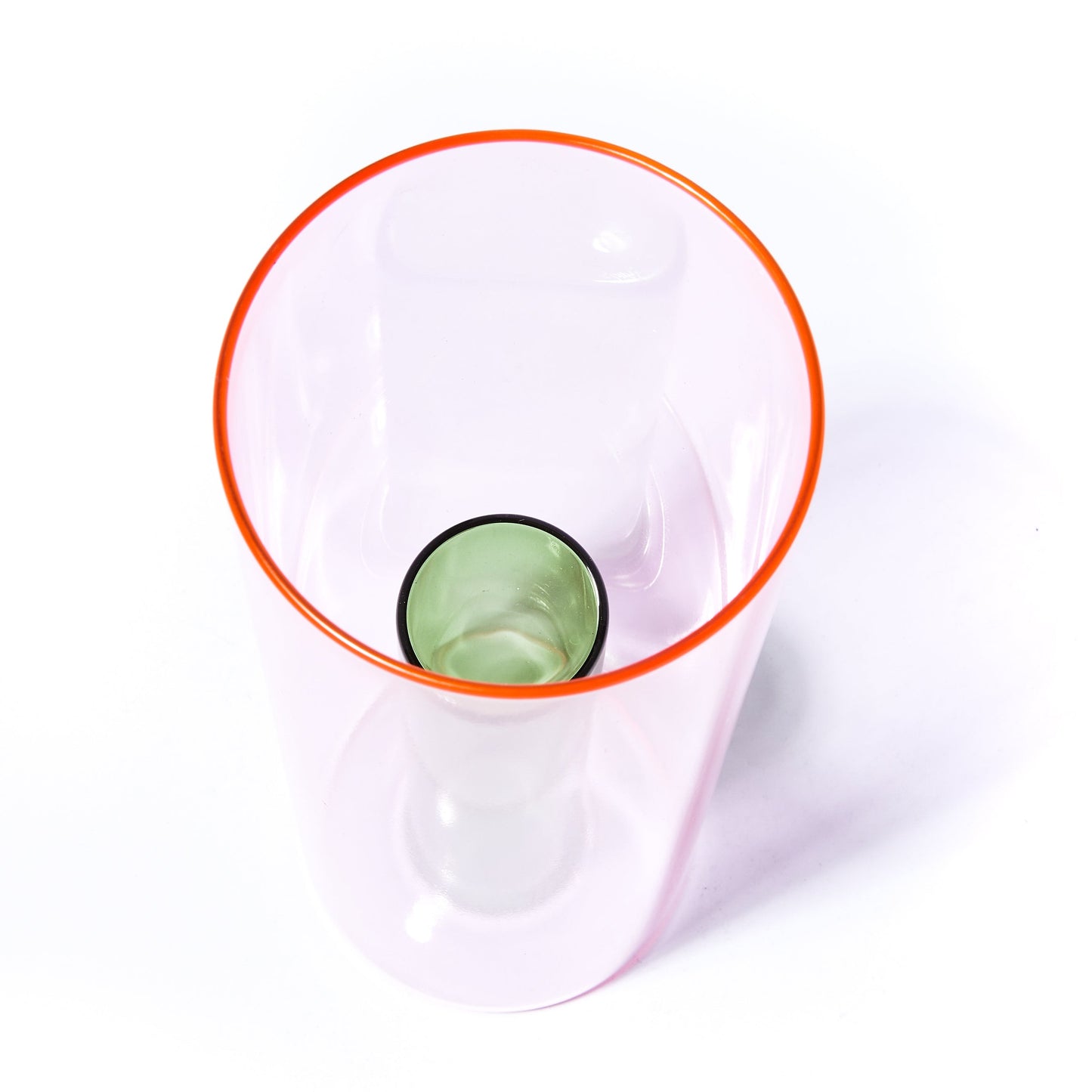REVERSIBLE GLASS VASE LARGE | PINK & GREEN