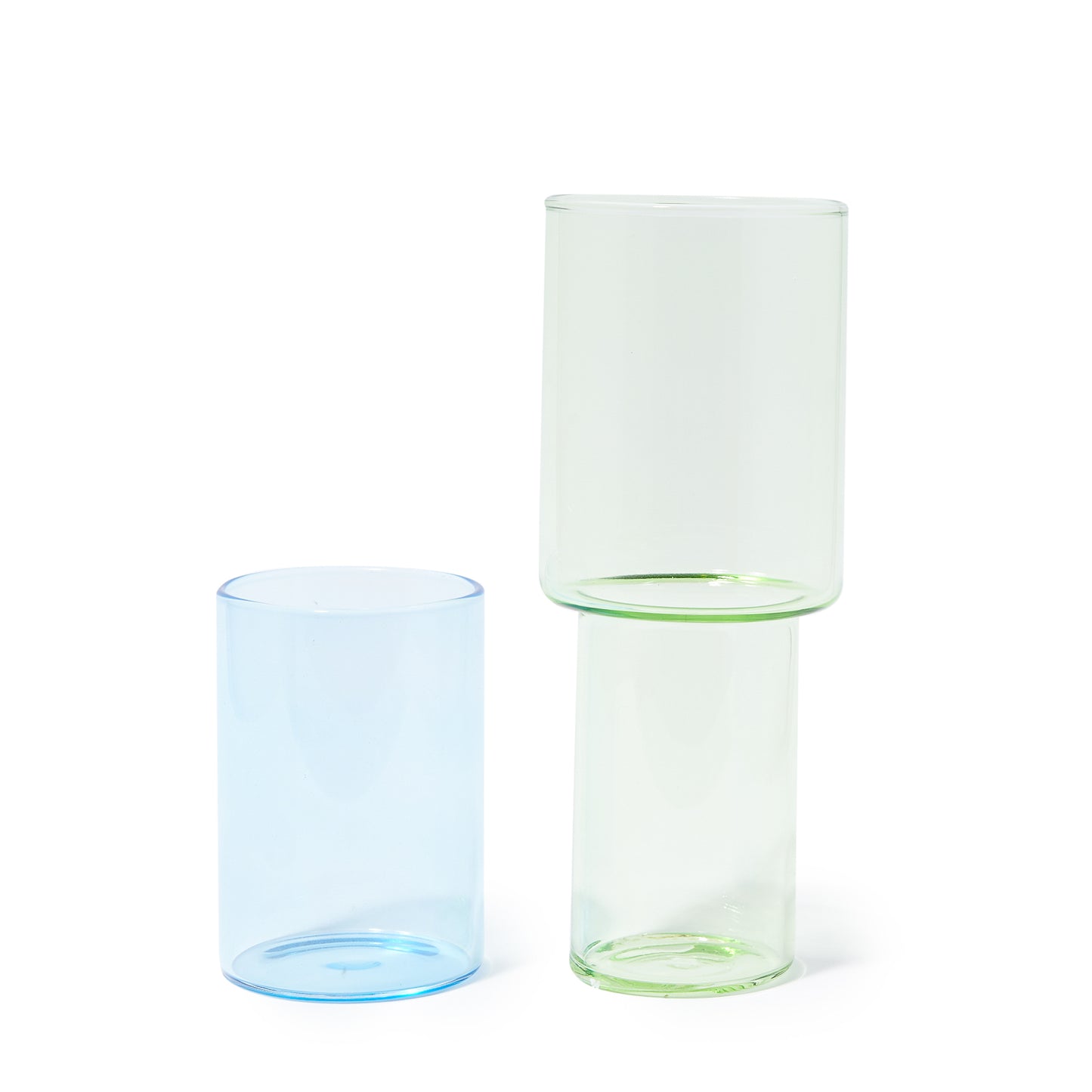 STACKING GLASS VASE | GREEN & BLUE