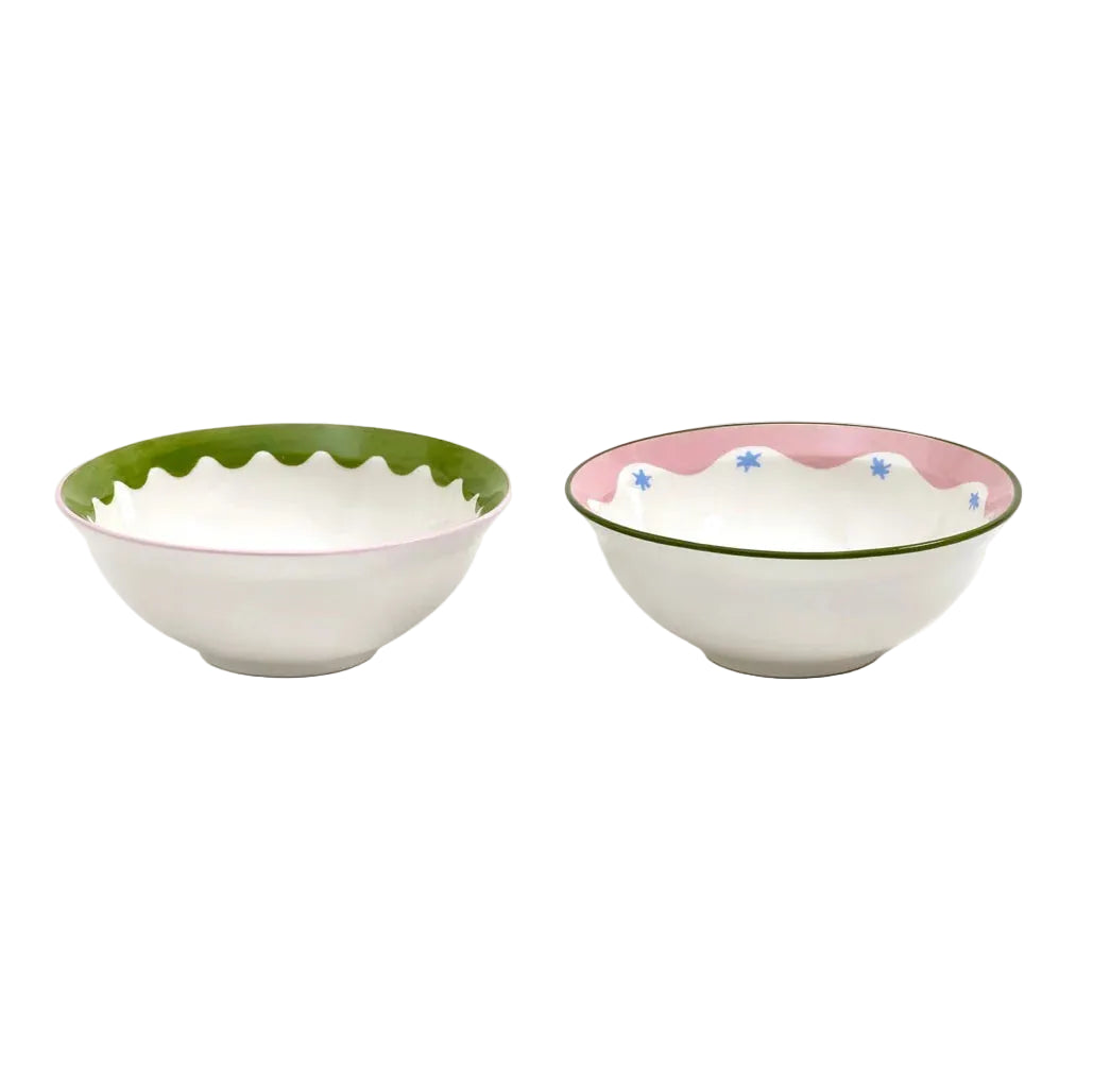 SET OF 2 NIBBLE PORCELAIN BOWLS | SUN & LIPS