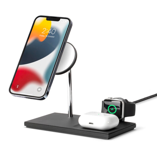 NATIVE UNION SNAP MAGNETIC 3-IN-1 WIRELESS CHARGER | BLACK-EU (EU/UK/US)