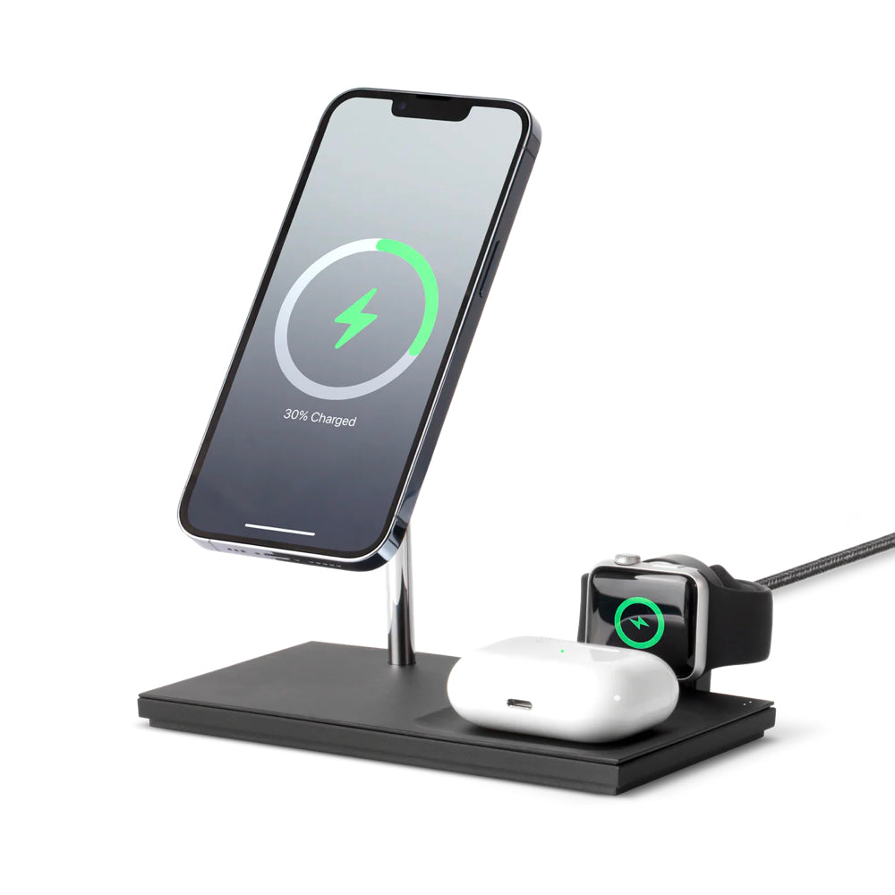 NATIVE UNION SNAP MAGNETIC 3-IN-1 WIRELESS CHARGER | BLACK-EU (EU/UK/US)