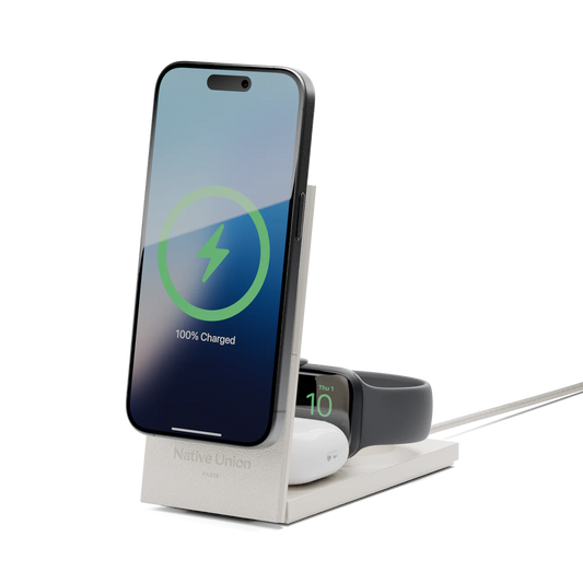 RISE 3-IN-1 Qi2 WIRELESS CHARGER | SANDSTONE