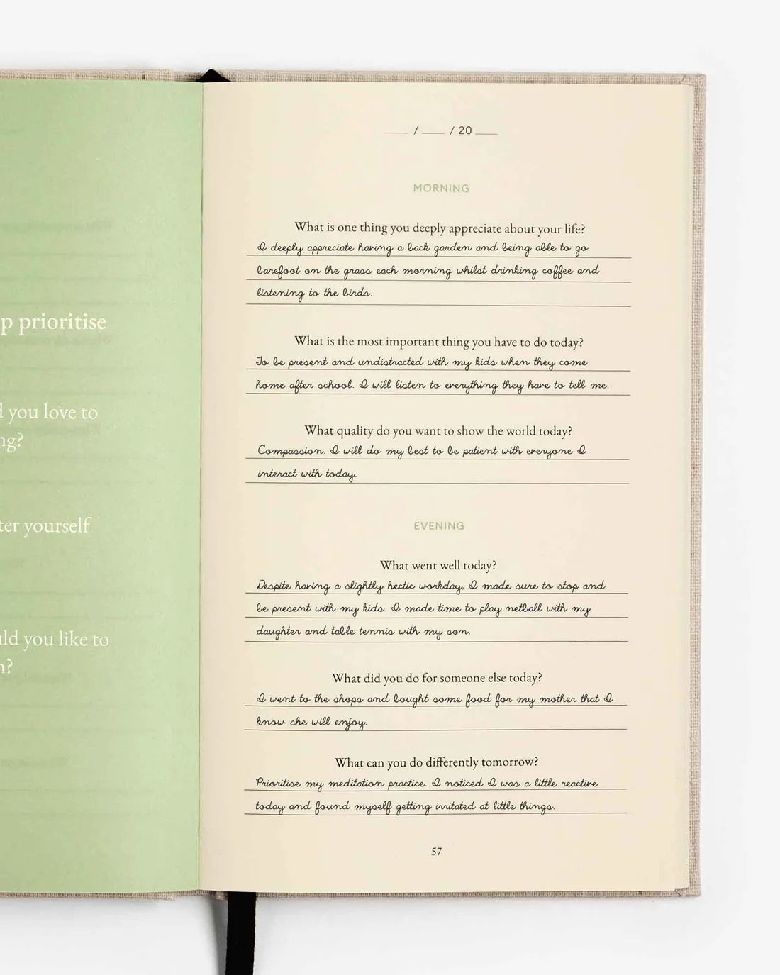 THE THREE QUESTION JOURNAL | GREEN