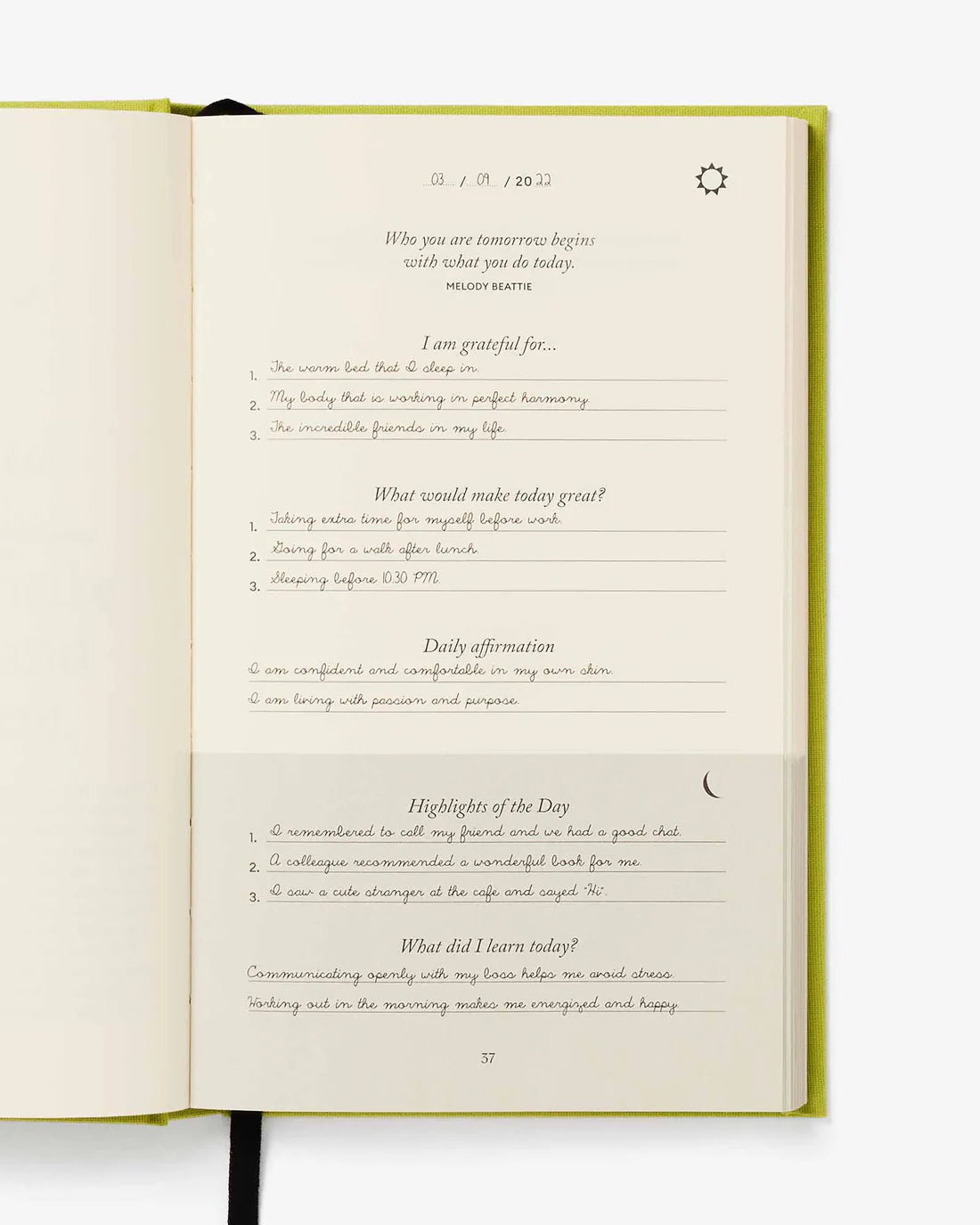 APPLE GREEN FIVE MINUTE JOURNAL