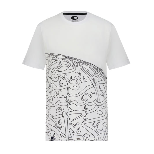 CALLIGRAPHY CROP T-SHIRT | WHITE