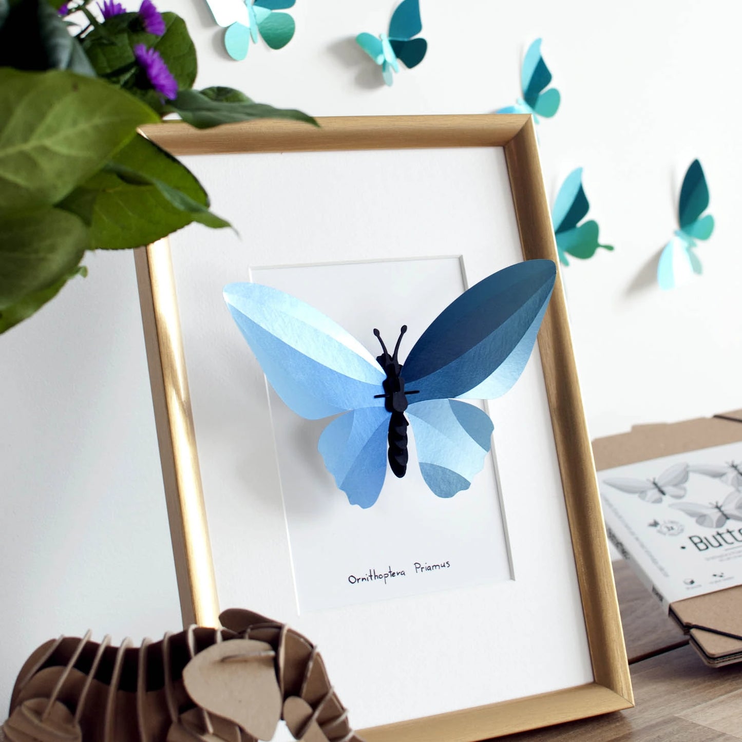 BIRDWING BUTTERFLY | GLOSSY AZURE BLUE