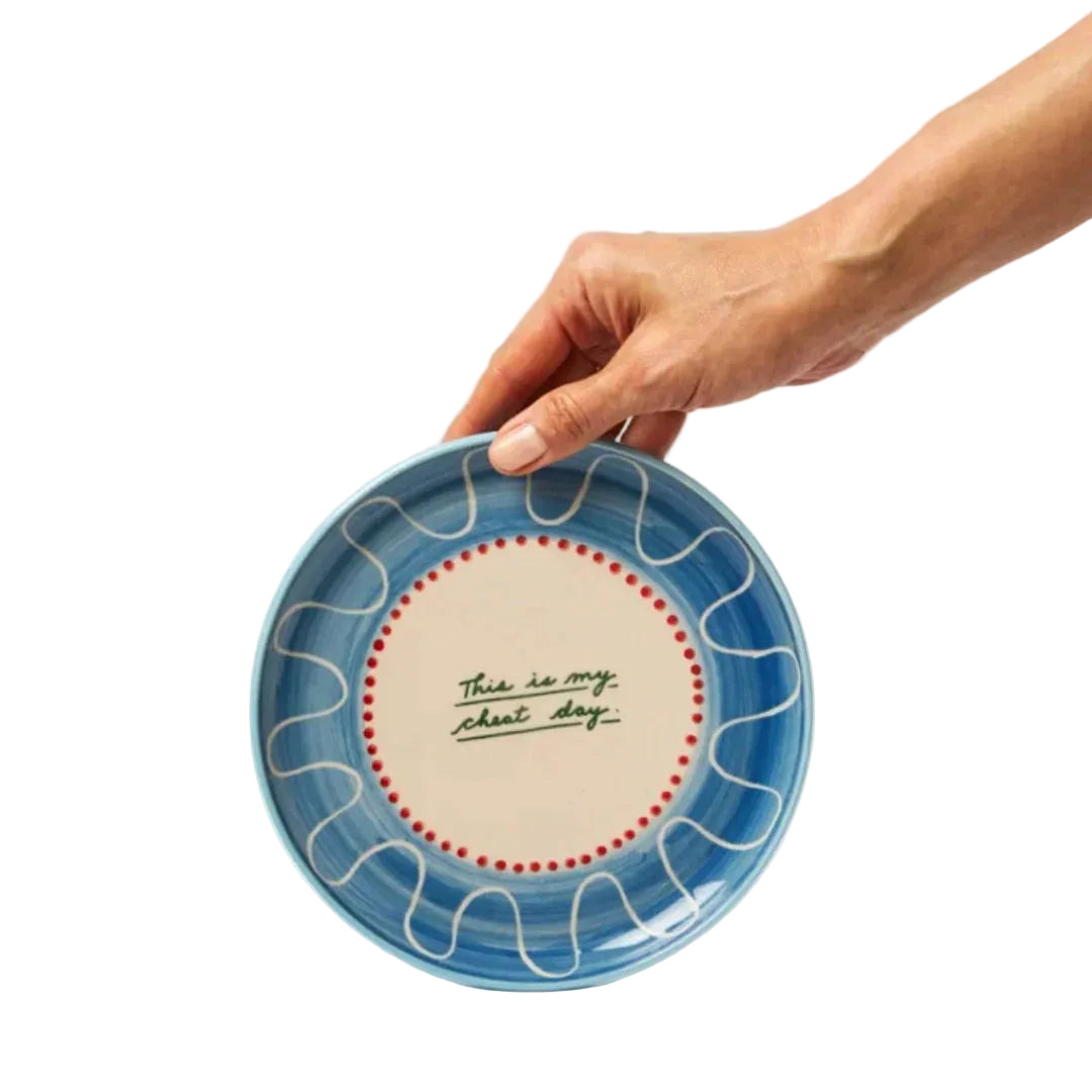 "THIS IS MY CHEAT DATE" DECORATIVE CERAMIC PLATE