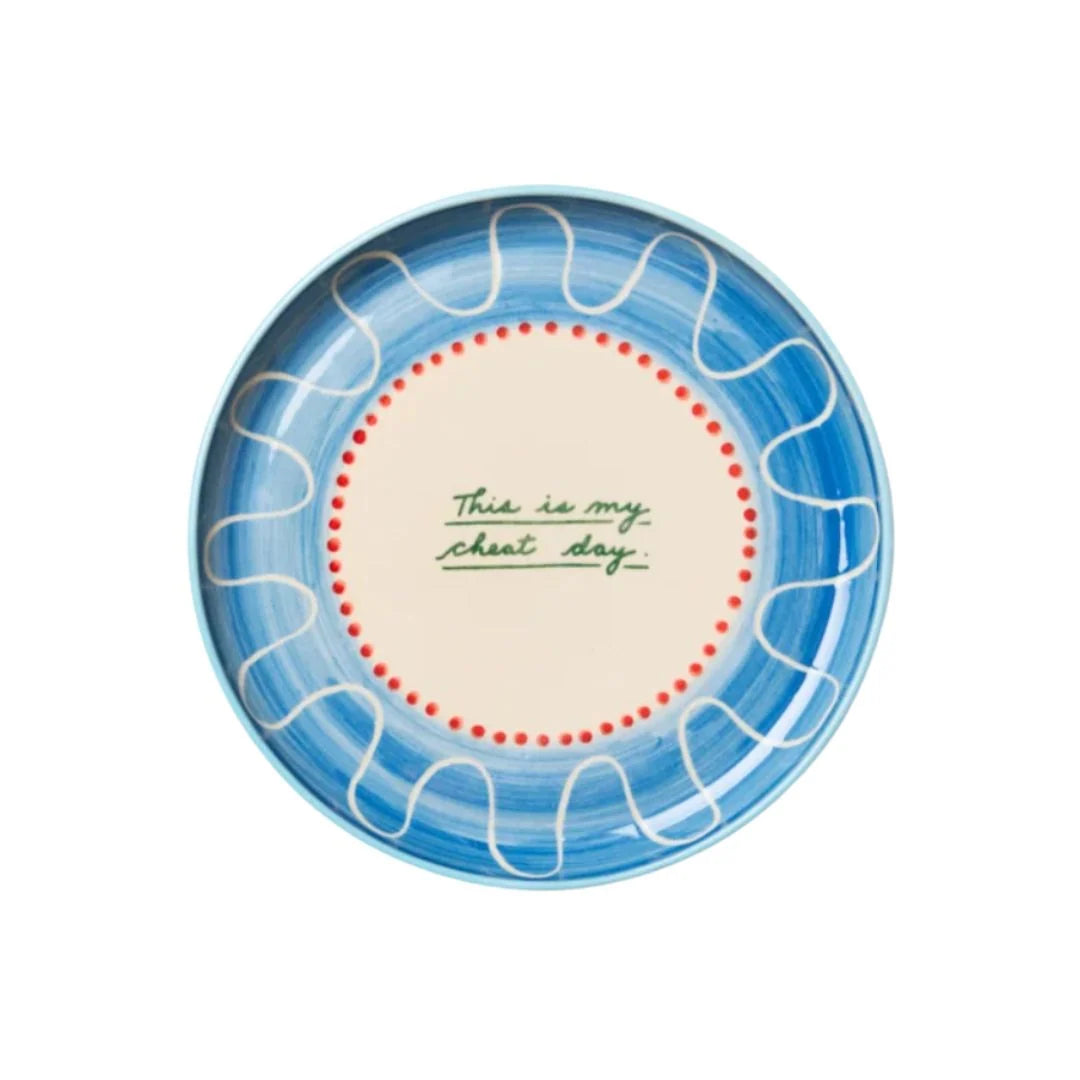"THIS IS MY CHEAT DATE" DECORATIVE CERAMIC PLATE