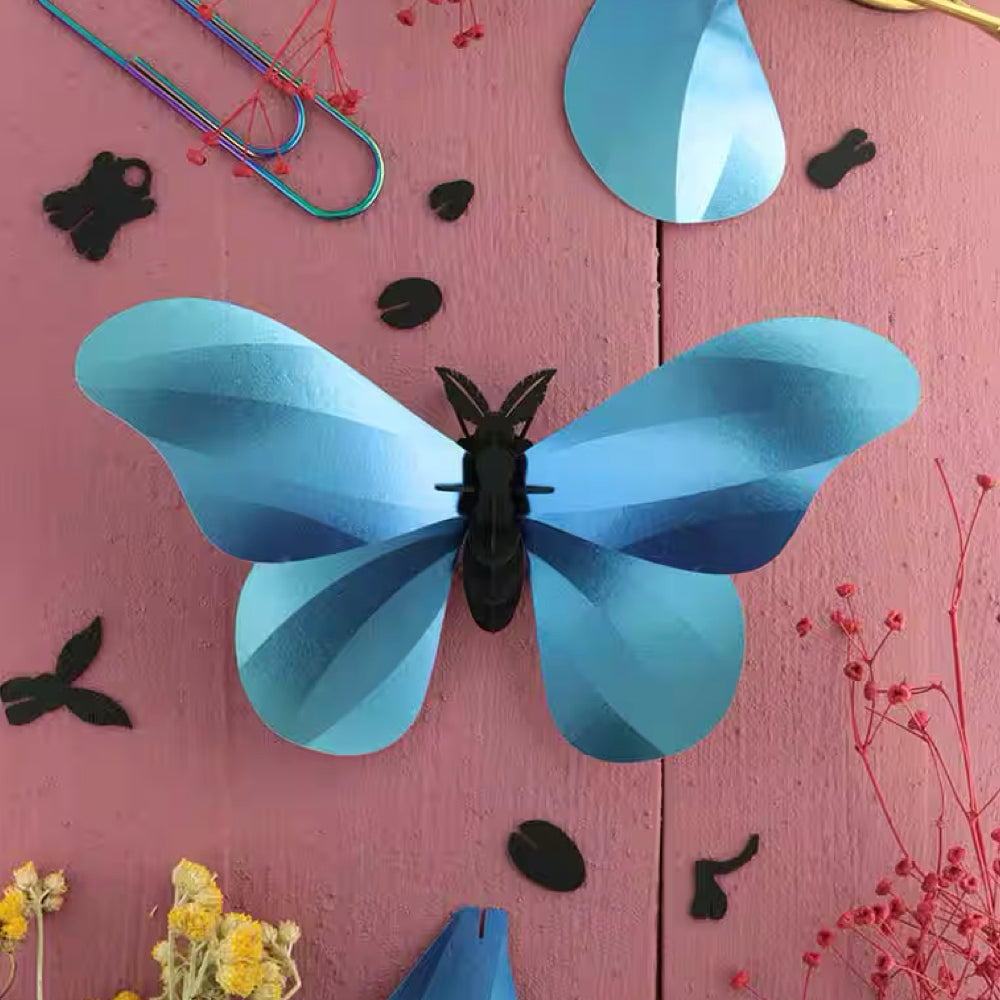 GIANT SILK BUTTERFLY | GLOSSY AZURE BLUE