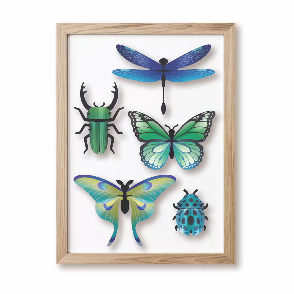 MIXED BUTTERFLY/INSECT SET 5 | GREEN BLEND