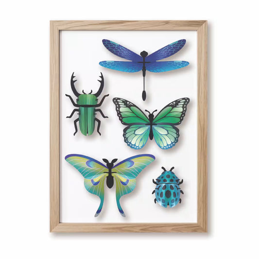 MIXED BUTTERFLY/INSECT SET 5 | GREEN BLEND