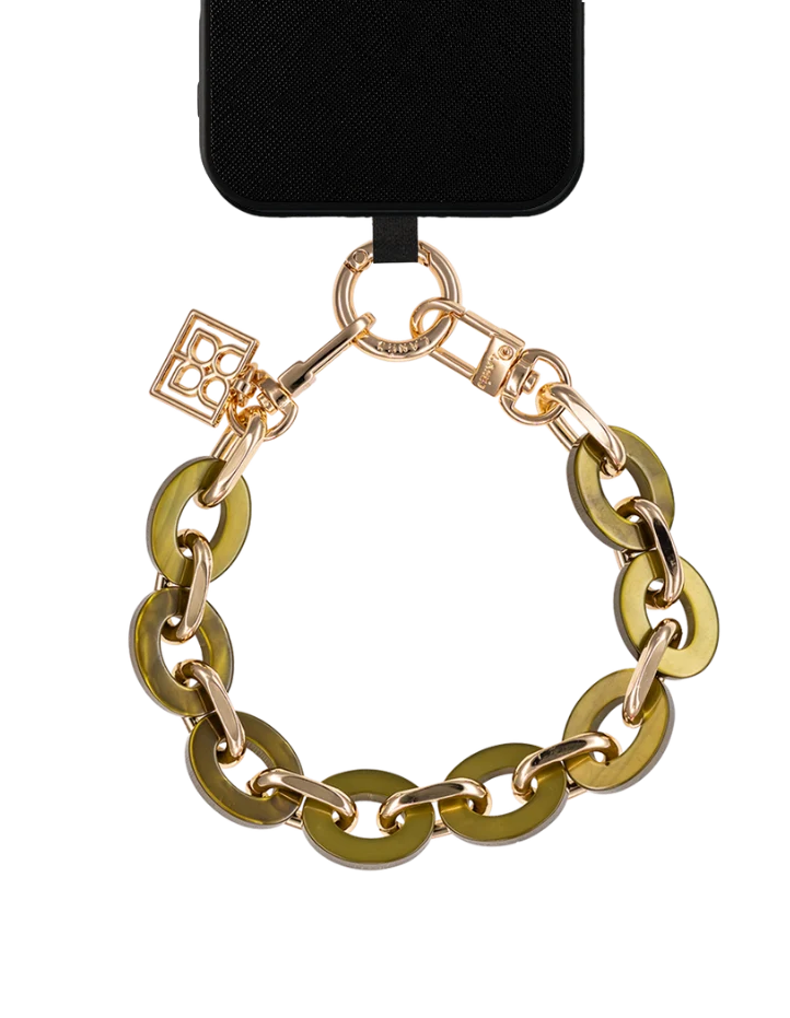 LANEJ PHONE WRISTLET| OLIVE GOLD