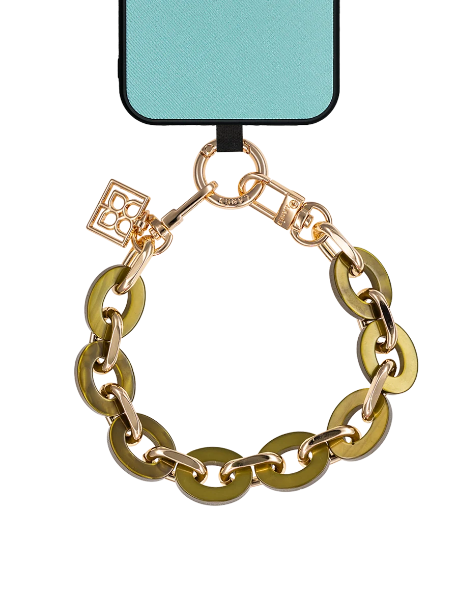 LANEJ PHONE WRISTLET| OLIVE GOLD