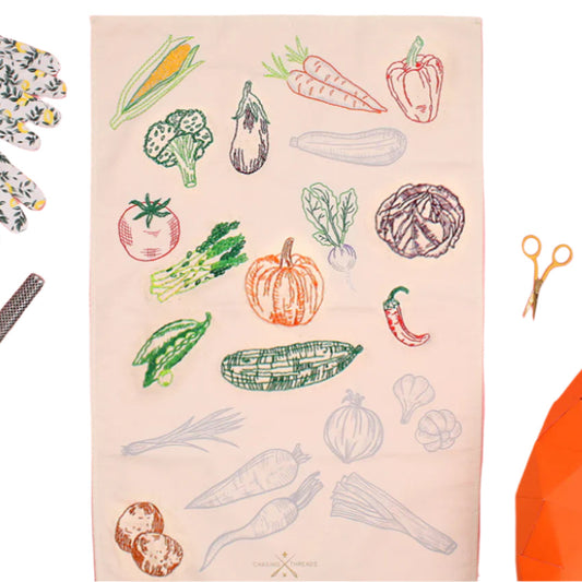 STITCH YOUR VEGETABLES TEA TOWEL