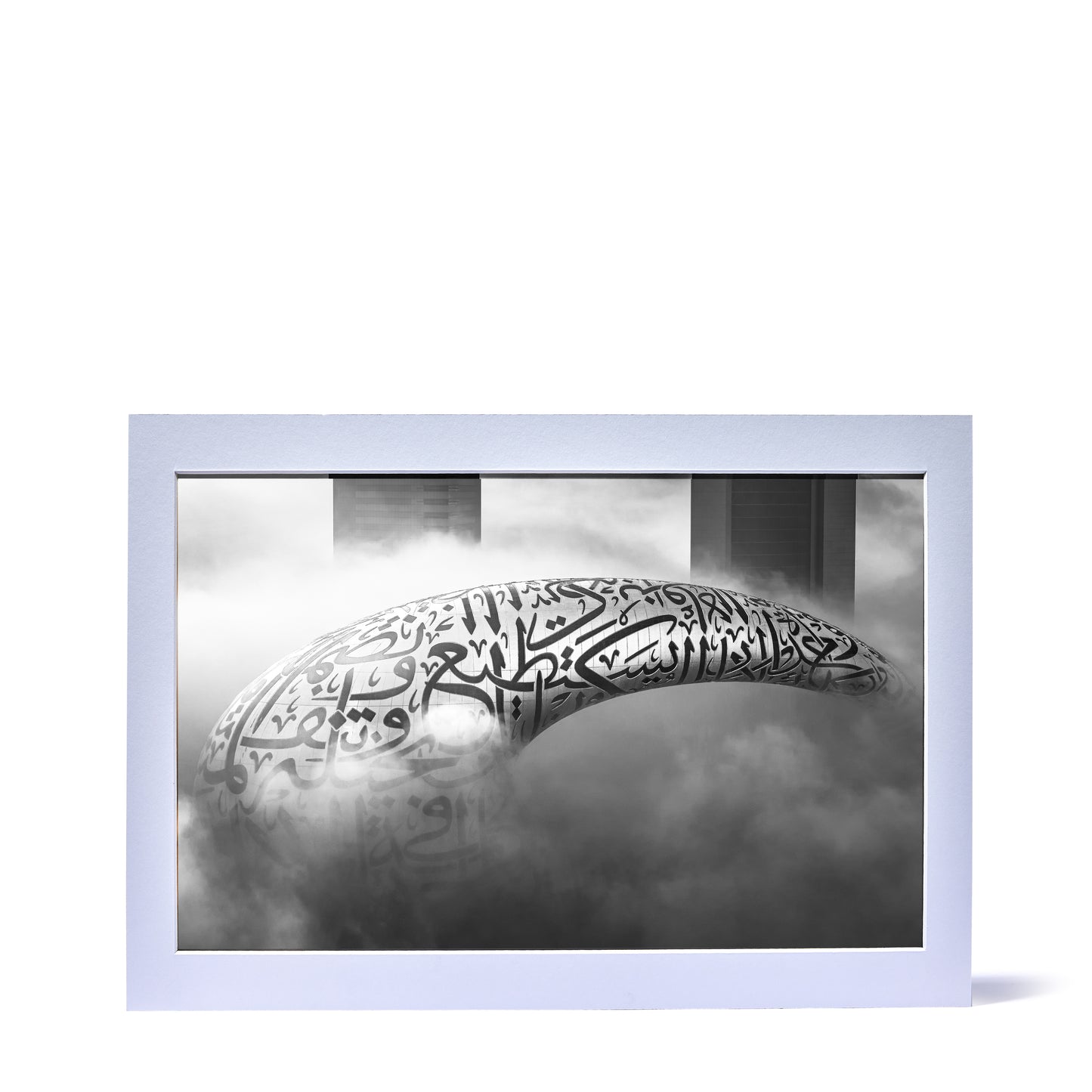 MOTF BUILDING ARC IN CLOUDS MONOCHROME A3 PRINT WITH MOUNT