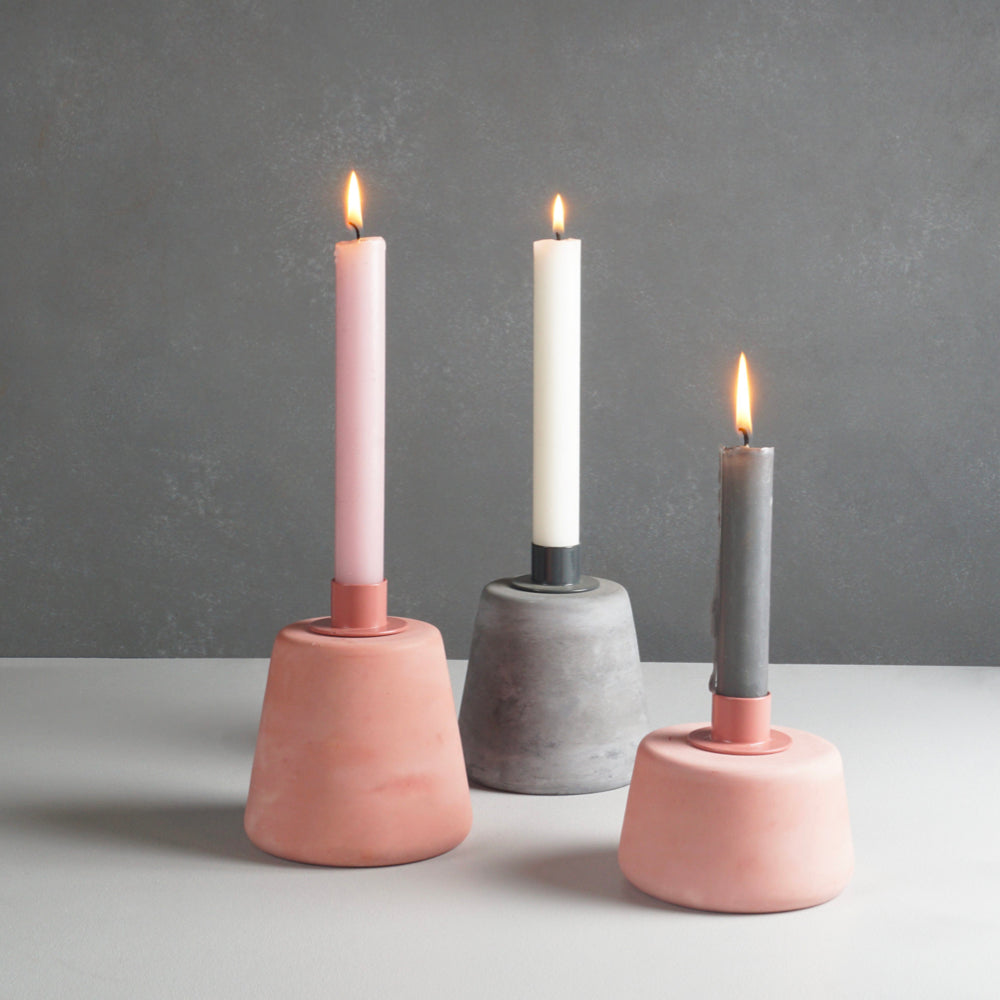 CONE CANDLEHOLDER LOW | RED