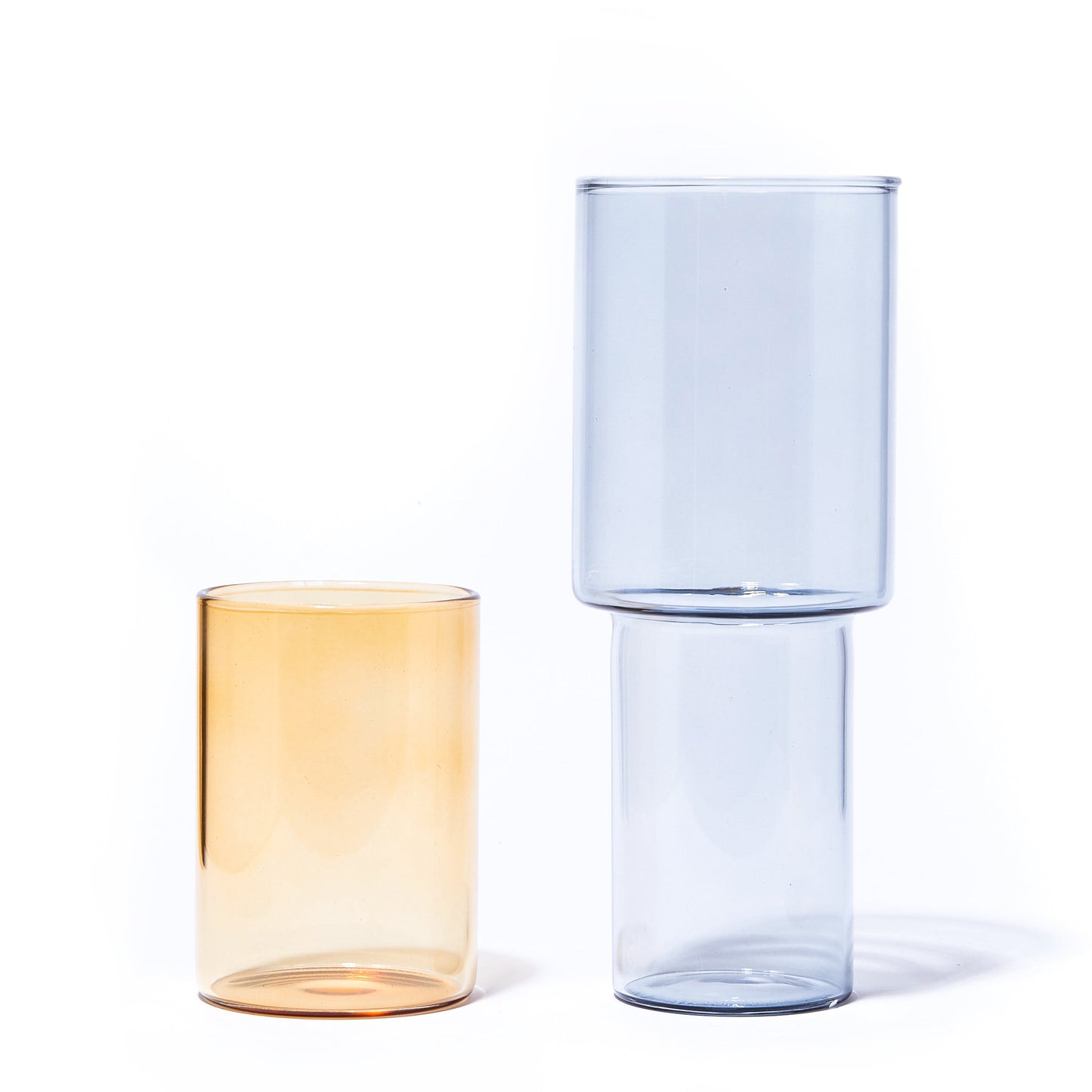STACKING GLASS VASE | GREY & ORANGE